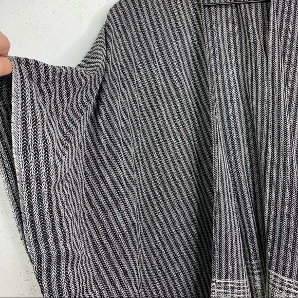 Loft Fringe Kimono Shawl Open Front Cardigan Sweater One Size - Picture 7 of 14